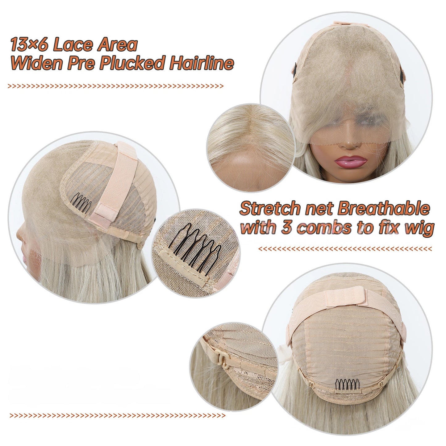 Platinum White Blonde Extra Long Wavy Wig - Layered Synthetic Hair 28 Inch - Synthetic Wig view 3