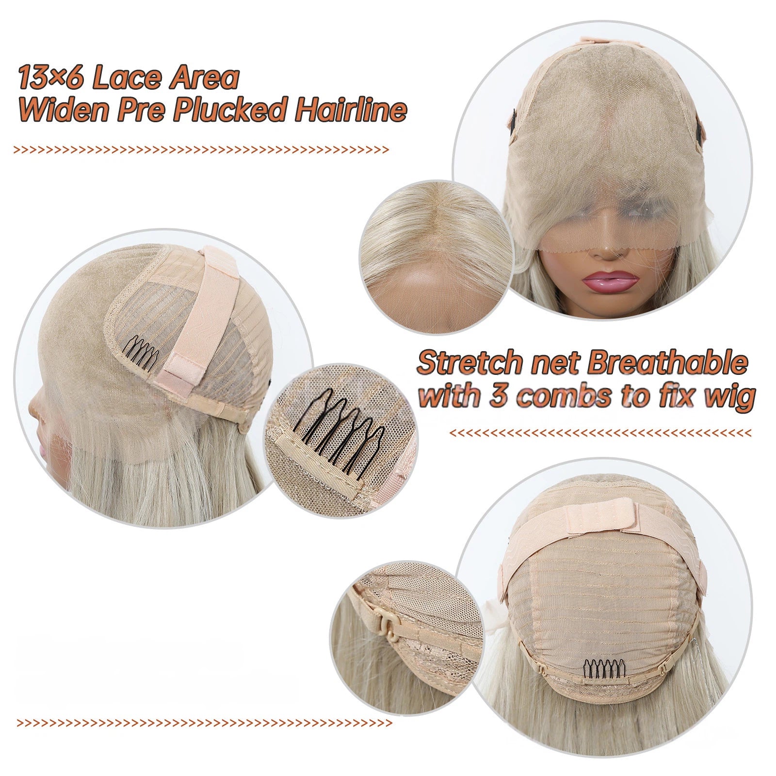 Platinum White Blonde Extra Long Wavy Wig - Layered Synthetic Hair 28 Inch - Synthetic Wig view 3